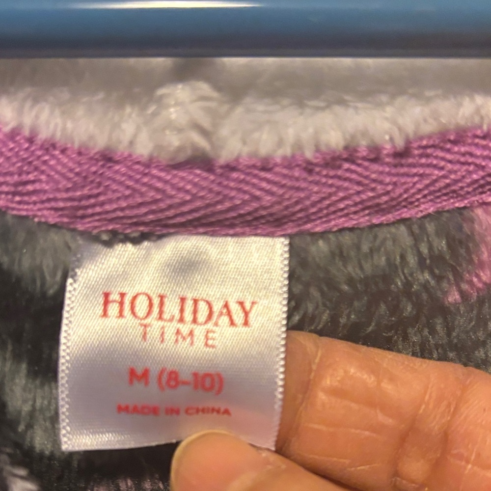 Holiday Time Gray and Pink Panda Onesie, with hoodie 🎄☃️🎁 - Picture 4 of 5